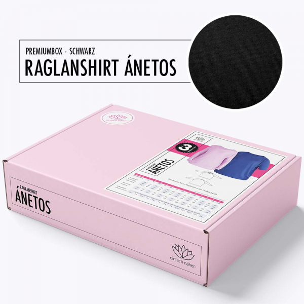 Premiumbox „Raglanshirt Ánetos“ schwarz