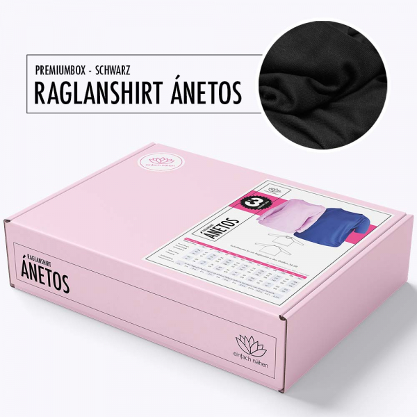Premiumbox „Raglanshirt Ánetos“ schwarz