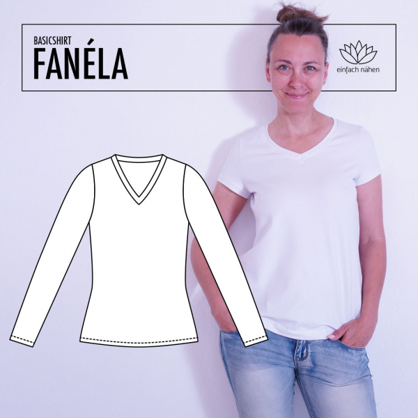 Nähprojekte Basicshirt Fanéla | einfach nähen lernen